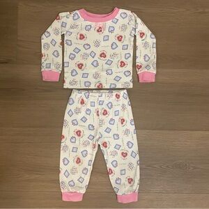 VTG) Miniwear Cottagecore Pajamas with Heart and Floral Print Girl’s Size 24M